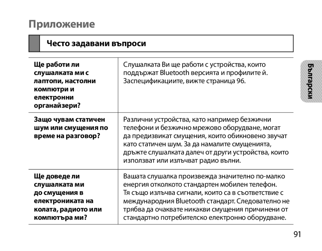 Samsung BHM6450EMEGXEH, BHM6450EMEGXET, BHM6450EMEGHAT manual Приложение, Често задавани въпроси 