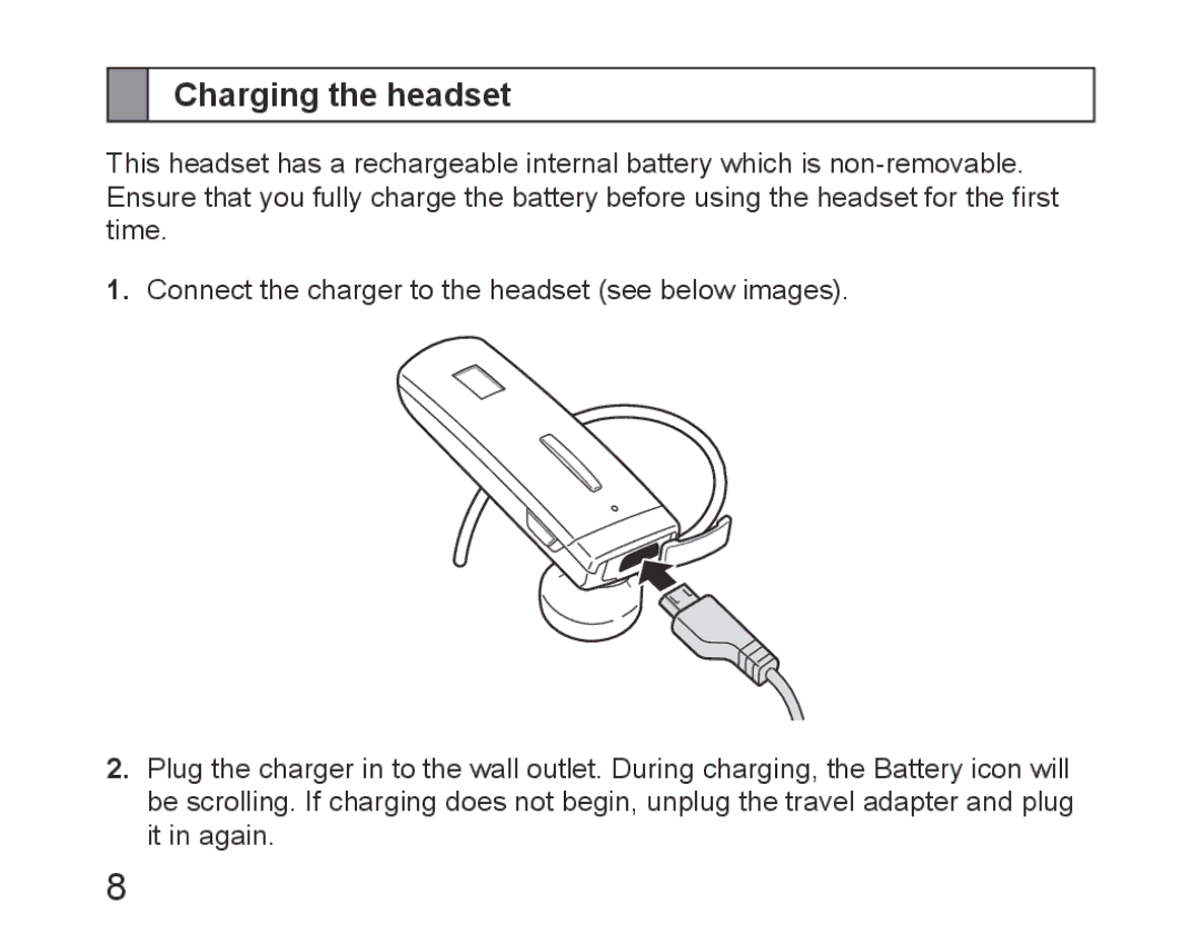 Samsung BHM6450EMEGXEH, BHM6450EMEGXET, BHM6450EMEGHAT manual Charging the headset 