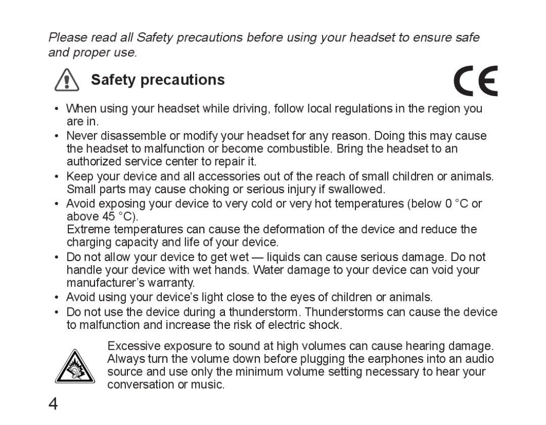 Samsung BHM6450EMEGXET, BHM6450EMEGXEH, BHM6450EMEGHAT manual Safety precautions 