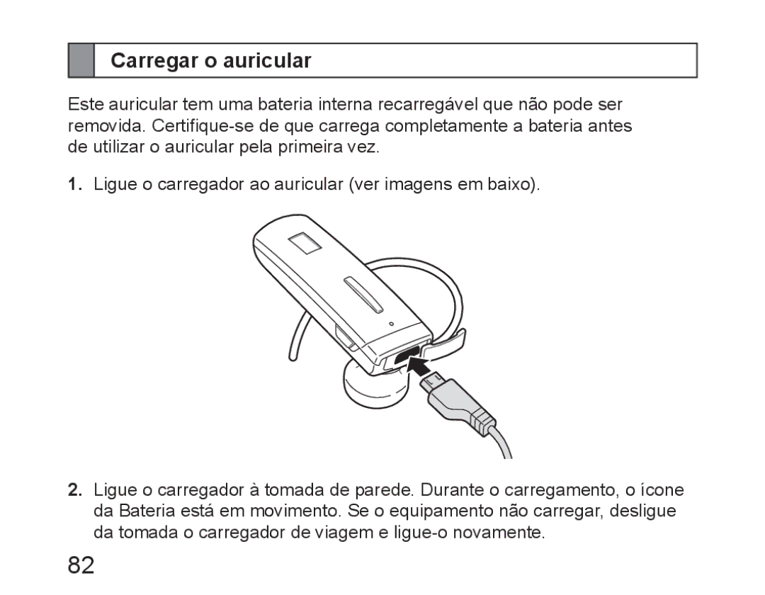 Samsung BHM6450EMEGXET, BHM6450EMEGXEH, BHM6450EMEGHAT manual Carregar o auricular 