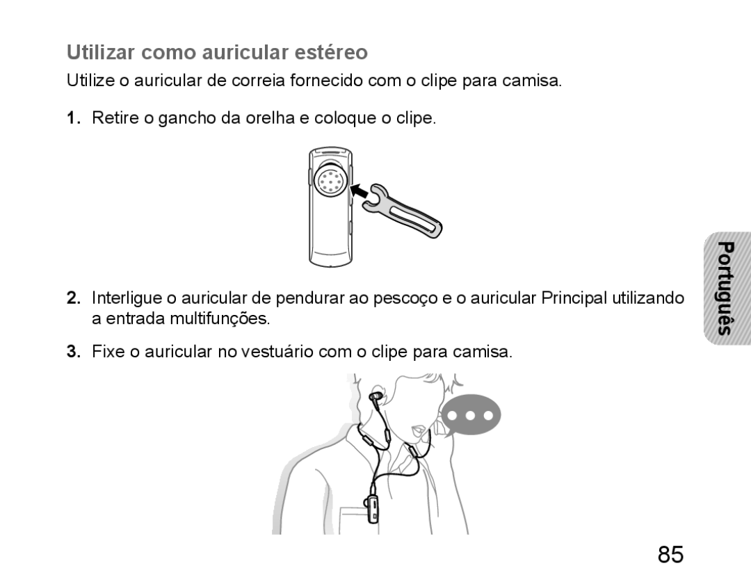 Samsung BHM6450EMEGXET, BHM6450EMEGXEH, BHM6450EMEGHAT manual Utilizar como auricular estéreo 