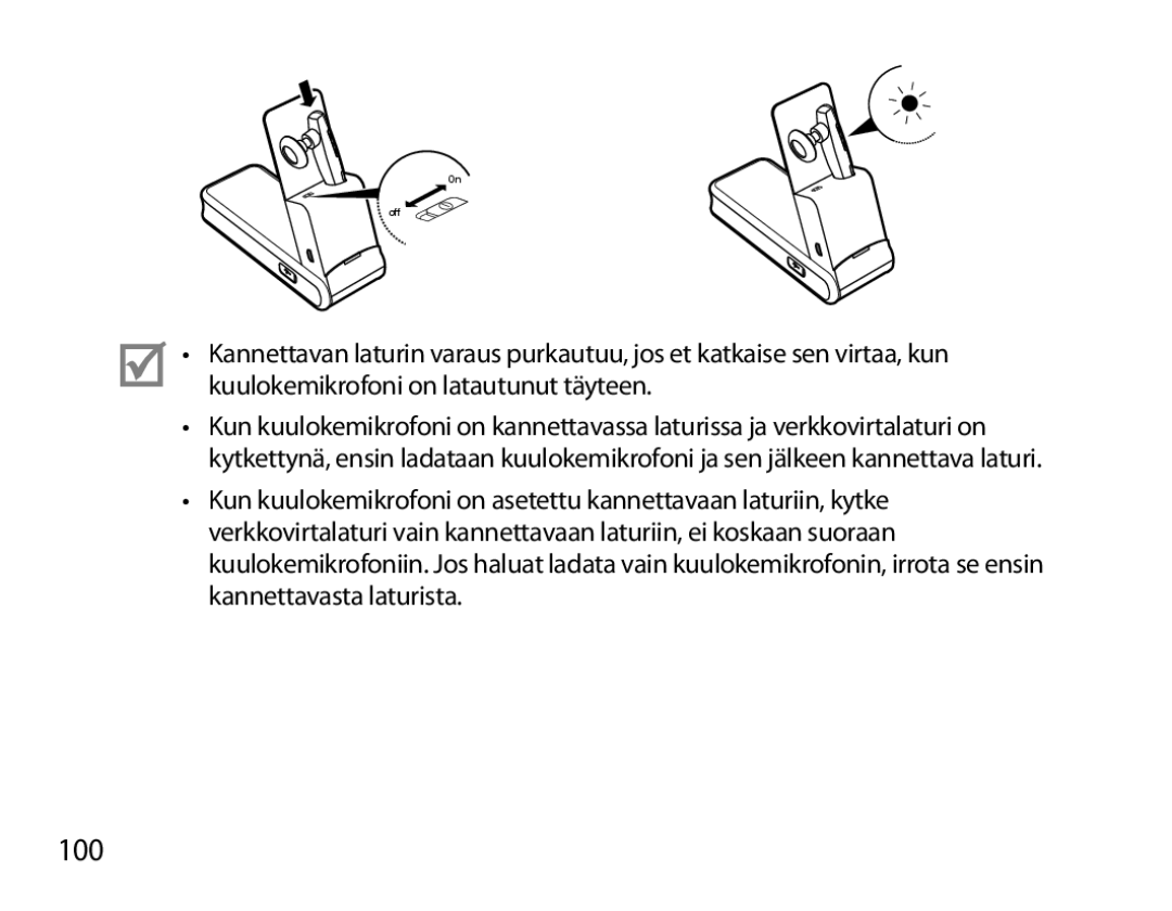 Samsung BHM7000EBECXEE, BHM7000EBECXEF, BHM7000EBECXEH, BHM7000EBRCSER manual 100 