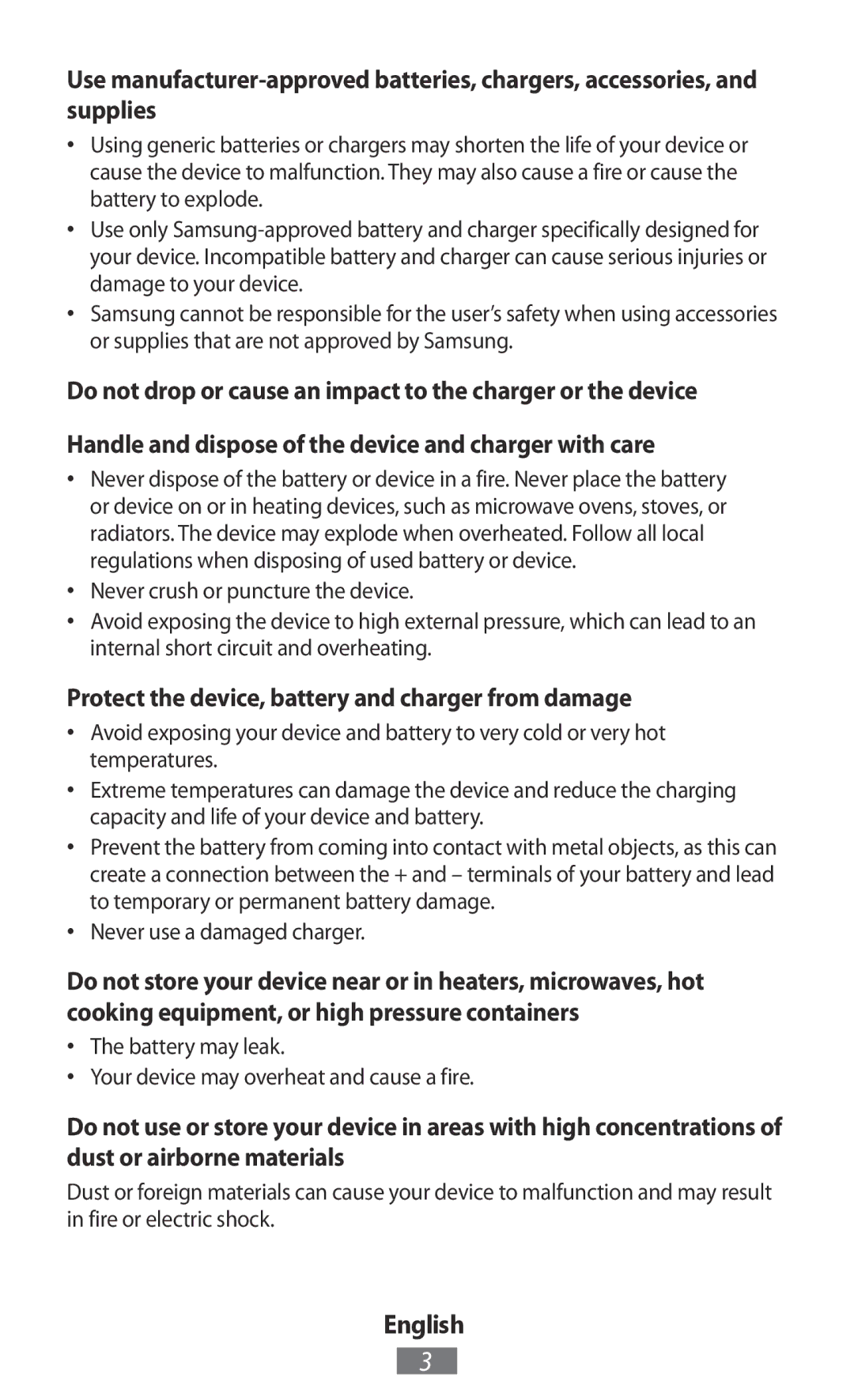 Samsung BHM7100EBECEUR manual Protect the device, battery and charger from damage 