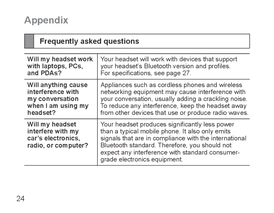 Samsung BHS3000EBECXEH, BHS3000EBECXEF, BHS3000EMECXET, BHS3000EBECXET, BHS3000EPECXET Appendix, Frequently asked questions 