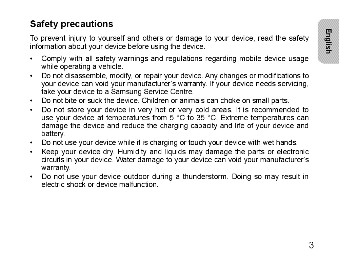 Samsung BHS3000EBECFOP, BHS3000EBECXEF, BHS3000EMECXET, BHS3000EBECXET, BHS3000EPECXET, BHS3000EBLCFOP manual Safety precautions 