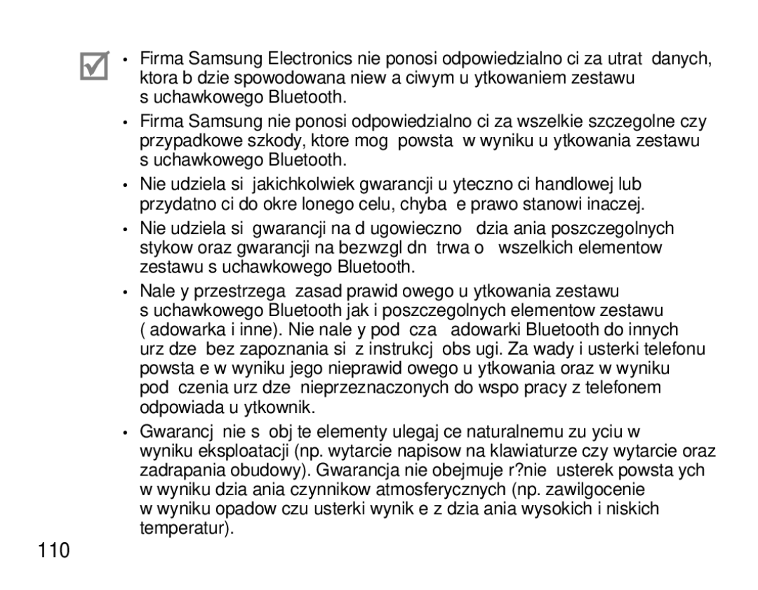 Samsung BHS6000EBECXEF, BHS6000EBECFOP, BHS6000EBECCRO, BHS6000EBECXEH, BHS6000EBECXEE, BHS6000EBECHAT, BHS6000EPECXEH manual 110 