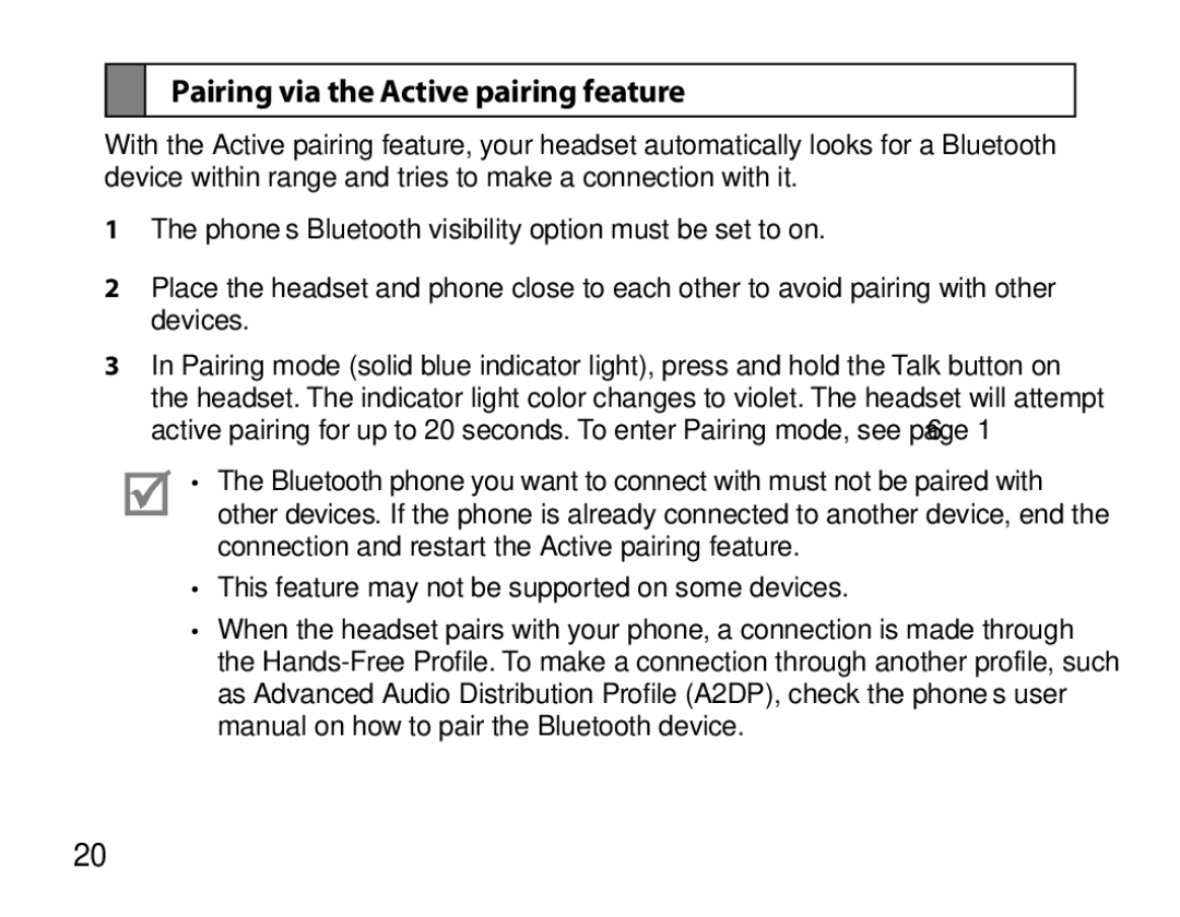 Samsung BHS6000EPECXEH, BHS6000EBECXEF, BHS6000EBECFOP, BHS6000EBECCRO, BHS6000EBECXEH Pairing via the Active pairing feature 