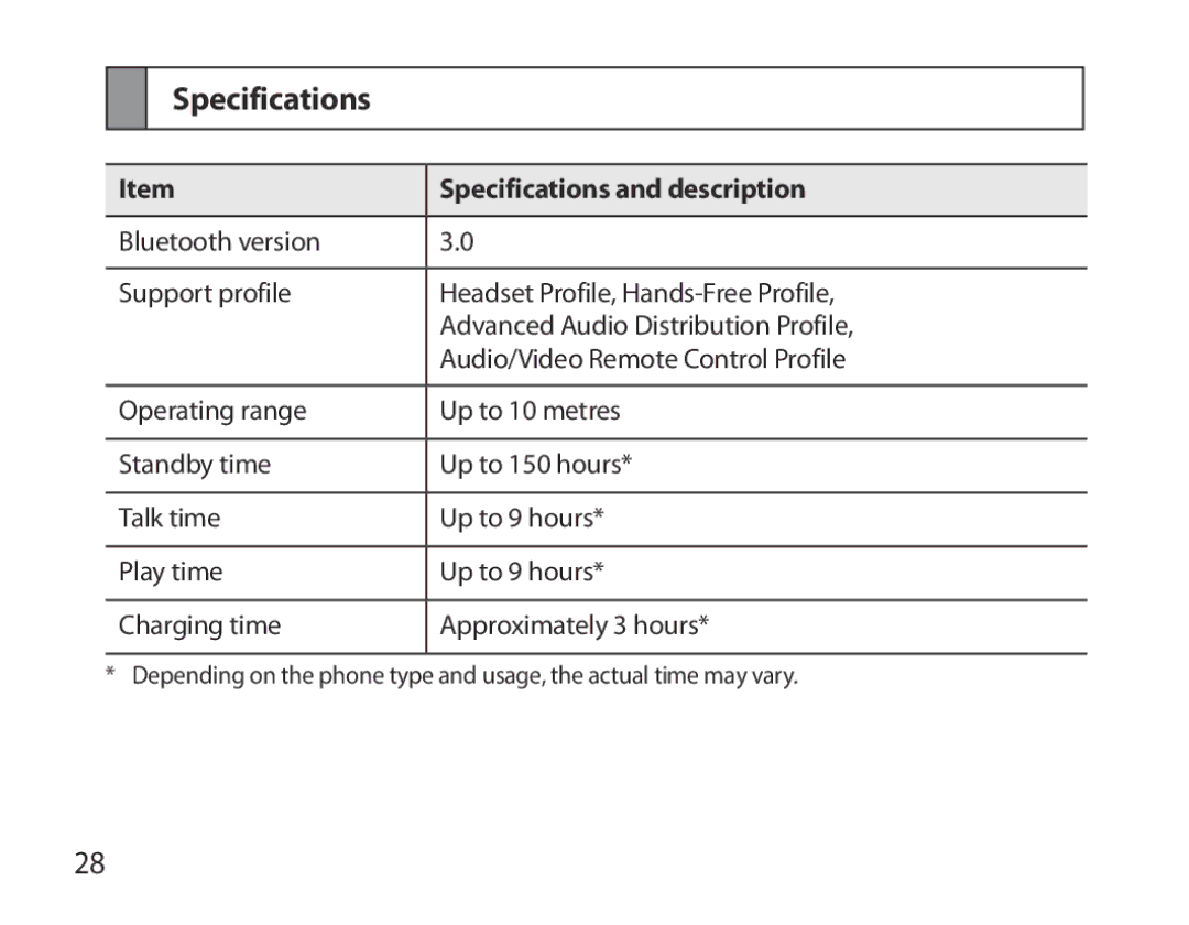 Samsung BHS6000EPECXEH, BHS6000EBECXEF, BHS6000EBECFOP, BHS6000EBECCRO, BHS6000EBECXEH Specifications and description 