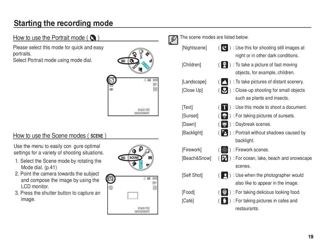 Samsung BL1050 manual How to use the Portrait mode 