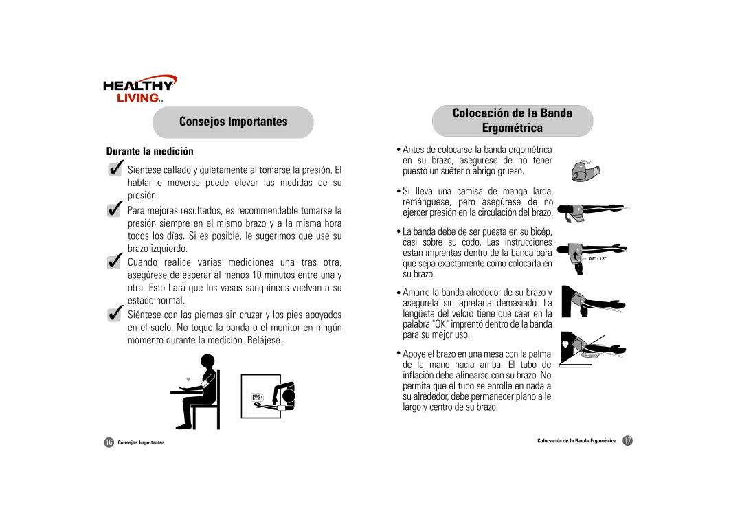 Samsung BM-501S owner manual Colocación de la Banda Ergométrica, Durante la medición 