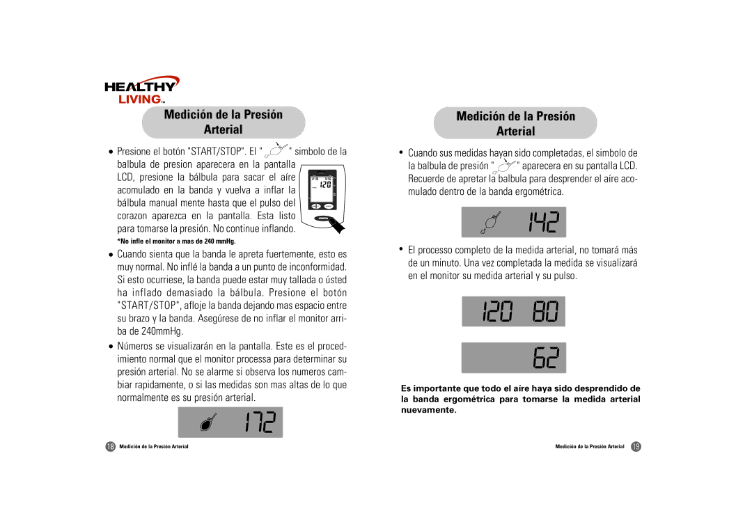 Samsung BM-501S owner manual Medición de la Presión Arterial 