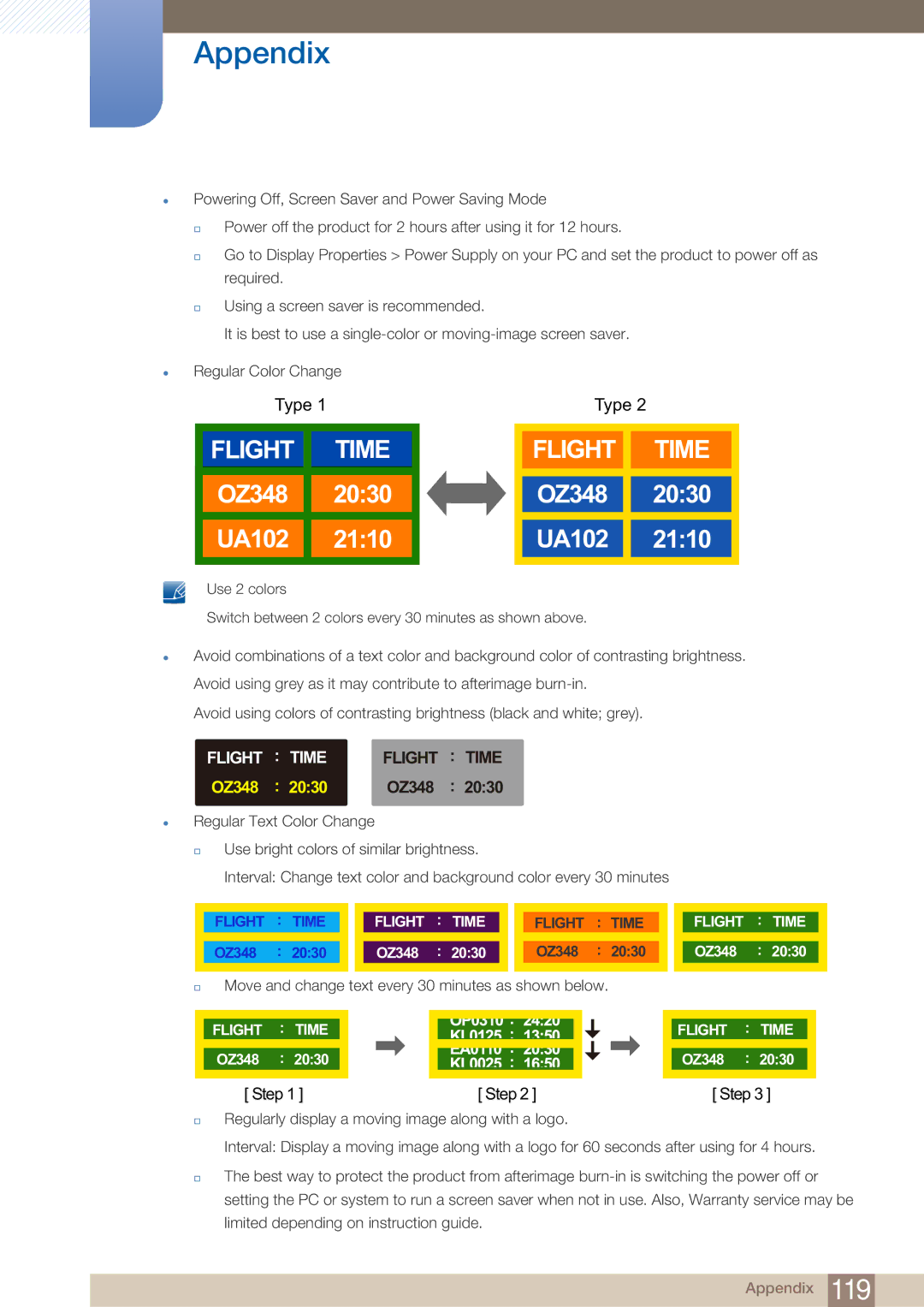 Samsung 32IN, BN46-00281A-01, BN4600281A-01, H32B, H40B, H46B user manual Flight Time 