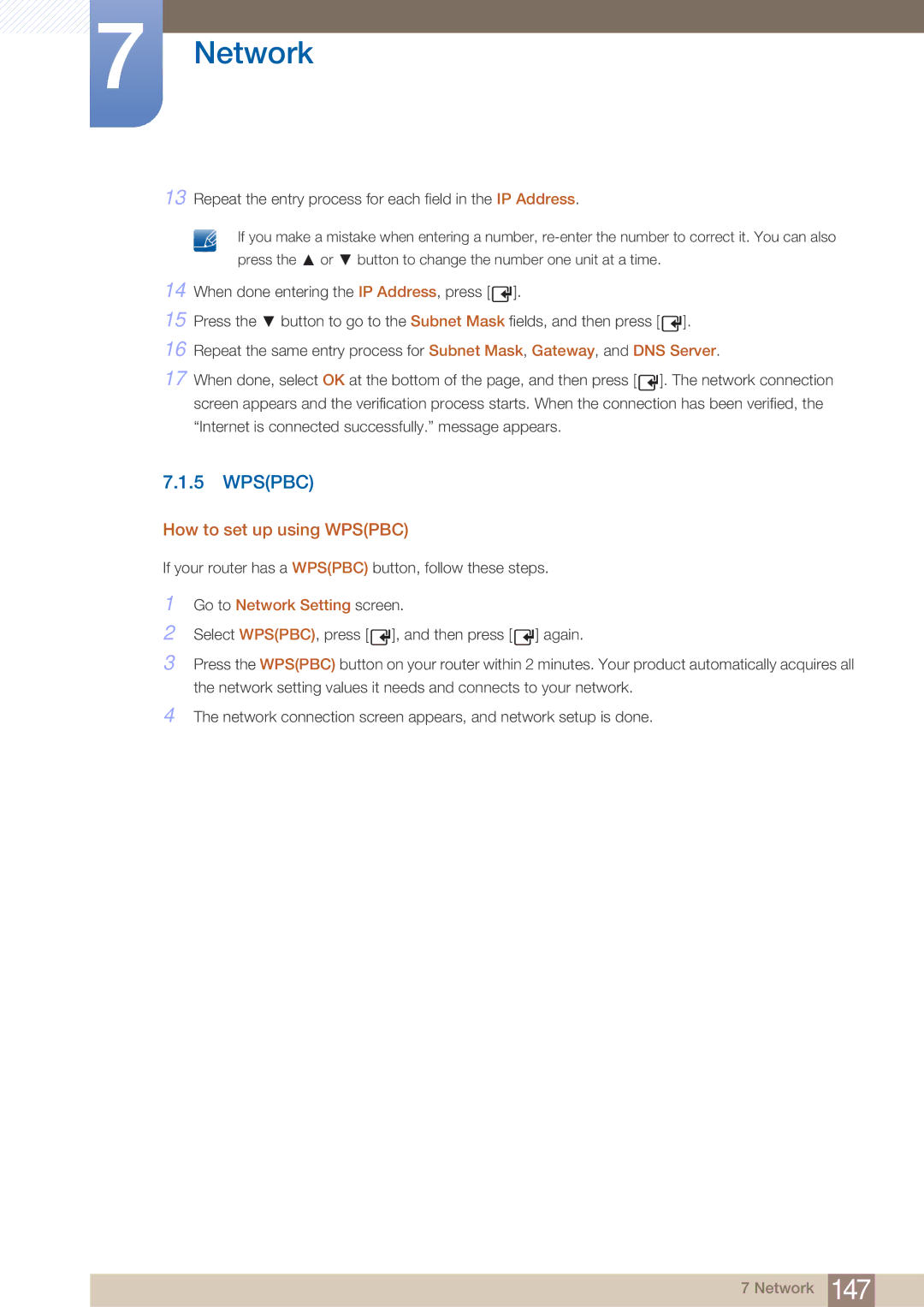 Samsung BN4600098G03, HE46A, HE40A, ME40B, ME32B, ME46B, ME55B user manual Network 