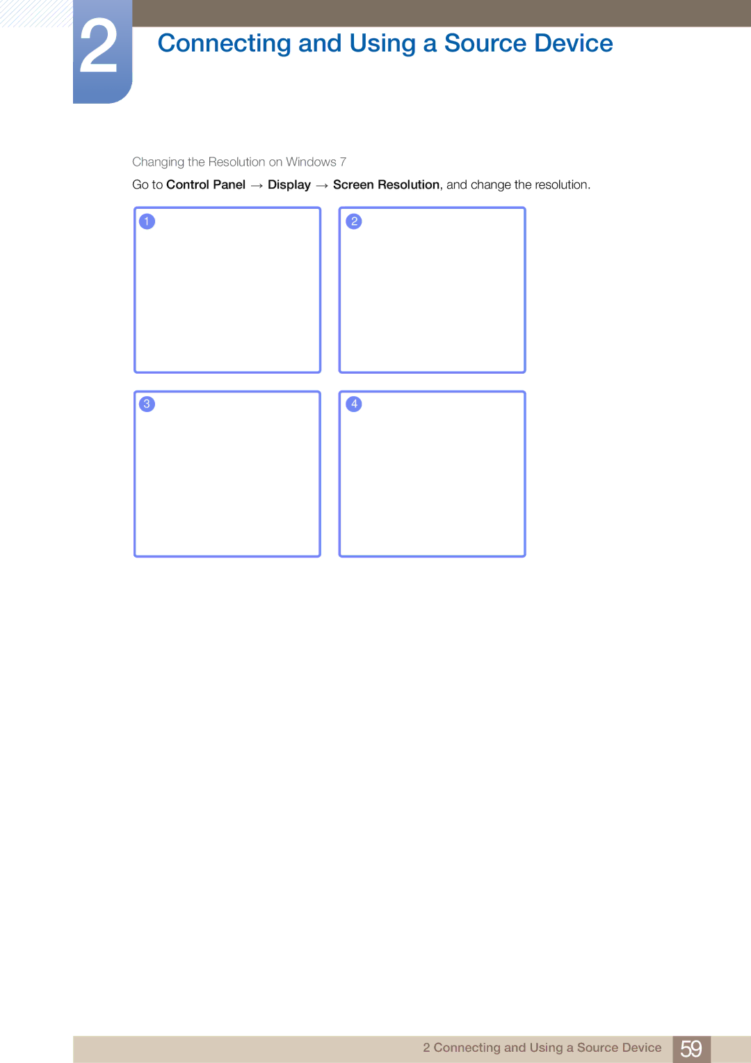 Samsung ME40B, BN4600098G03, HE46A, HE40A, ME32B, ME46B, ME55B user manual Changing the Resolution on Windows 