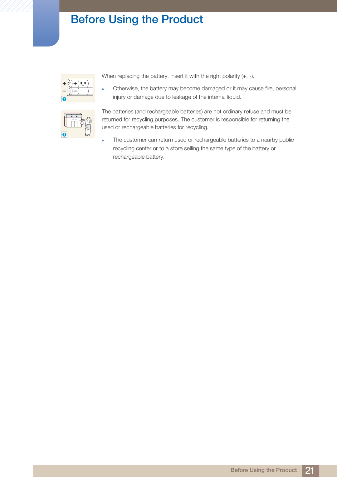 Samsung BN4600098M01, ME75B, ME65B user manual Before Using the Product 