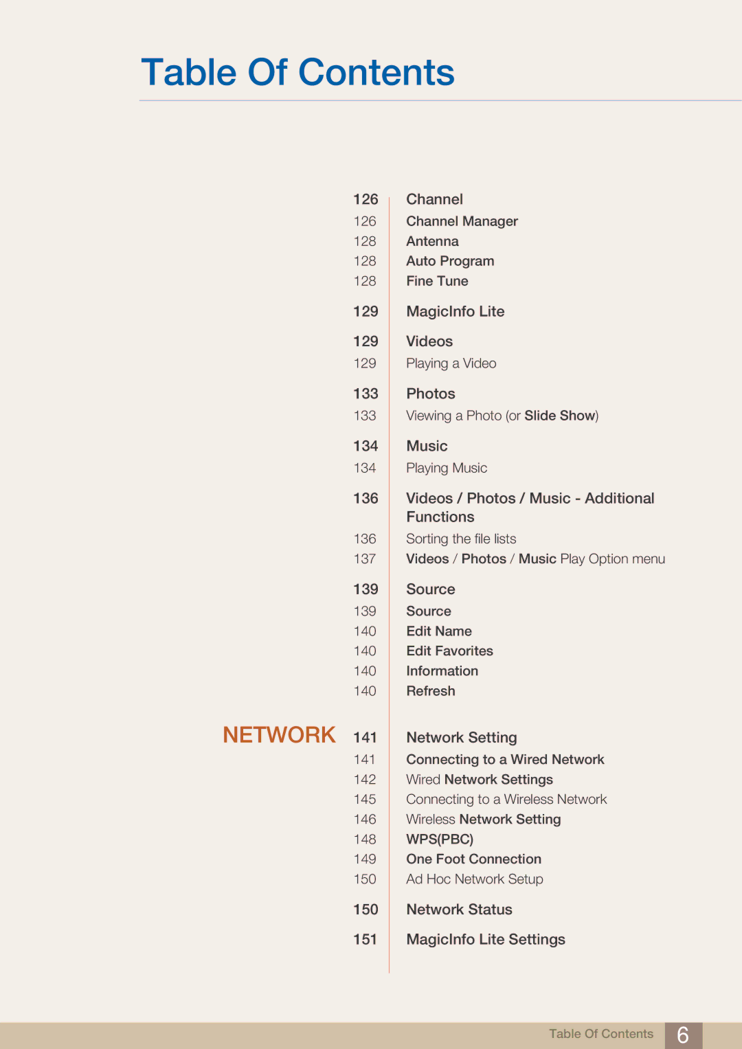 Samsung BN4600098M01, ME75B, ME65B user manual Network 