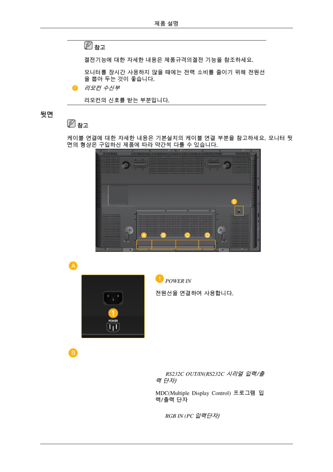 Samsung BN59-00786C-00 quick start 리모컨 수신부 