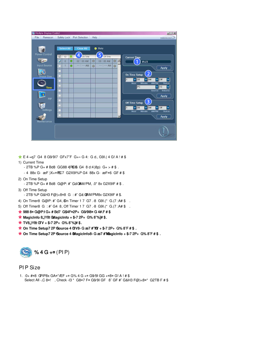 Samsung BN59-00793D-00 manual PIP Size 