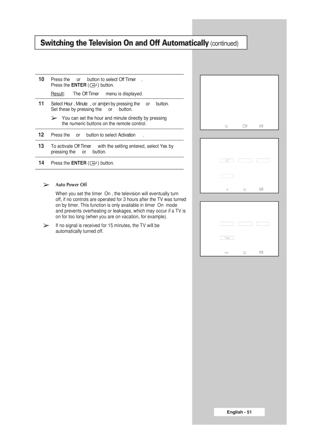 Samsung BN68-00951A-00 manual Auto Power Off 