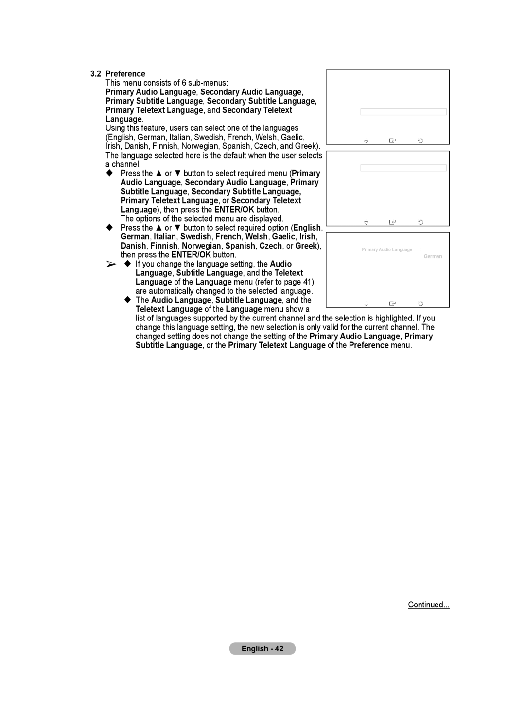 Samsung BN68-01171B-03 manual This menu consists of 6 sub-menus, Then press the ENTER/OK button 