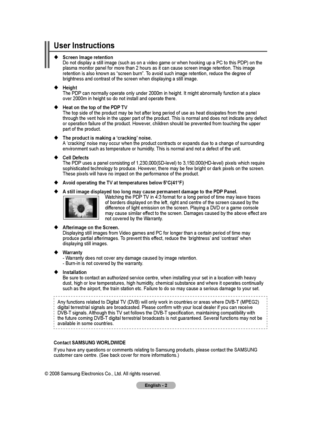 Samsung BN68-01416A-00 user manual User Instructions 