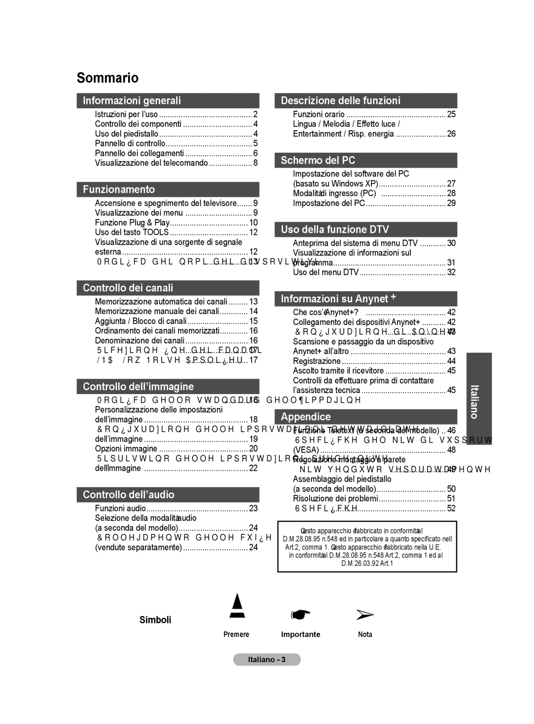 Samsung BN68-01416A-00 user manual Sommario 