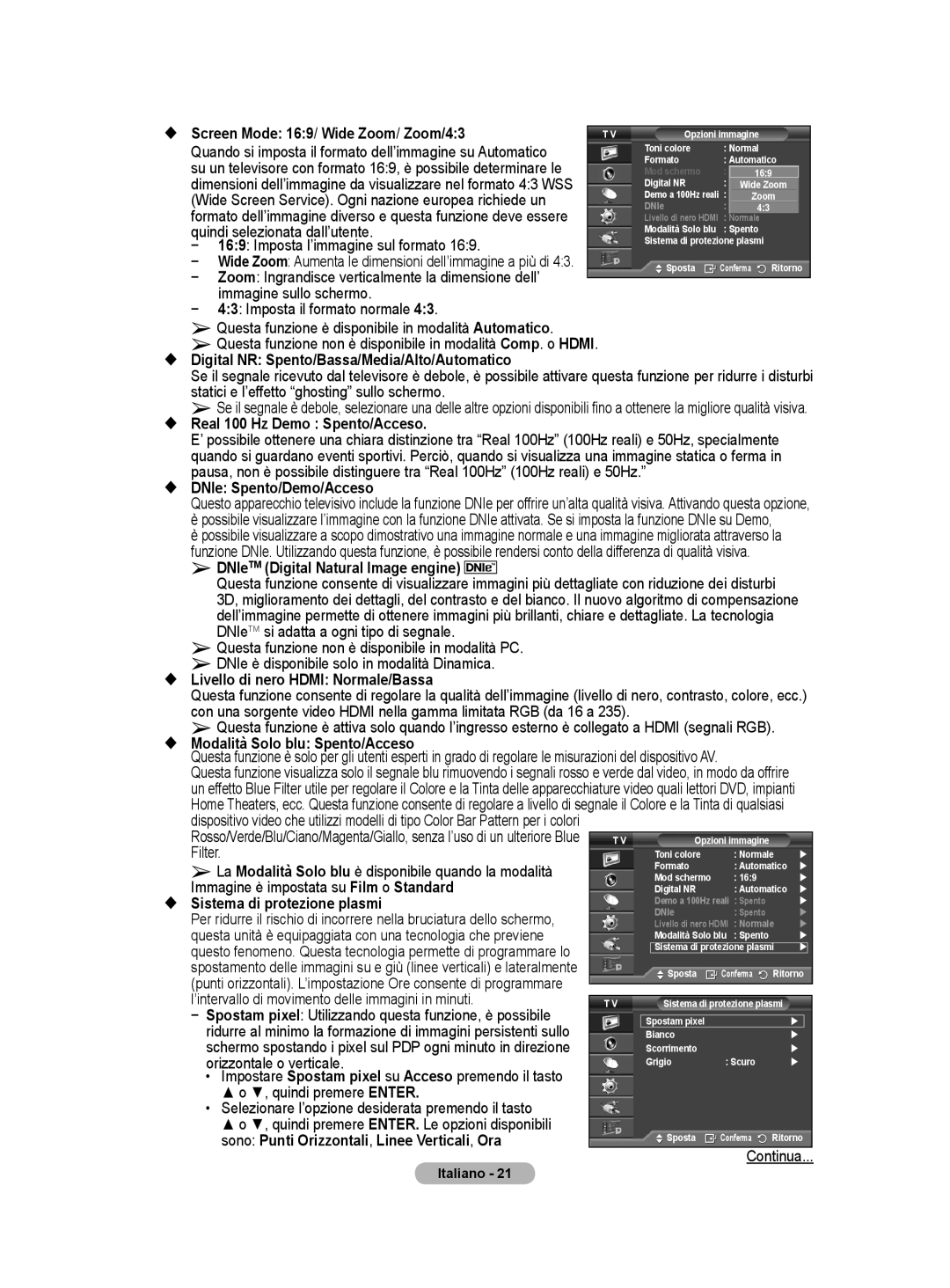 Samsung BN68-01416A-00  Screen Mode 169/ Wide Zoom/ Zoom/43, Quando si imposta il formato dell’immagine su Automatico 