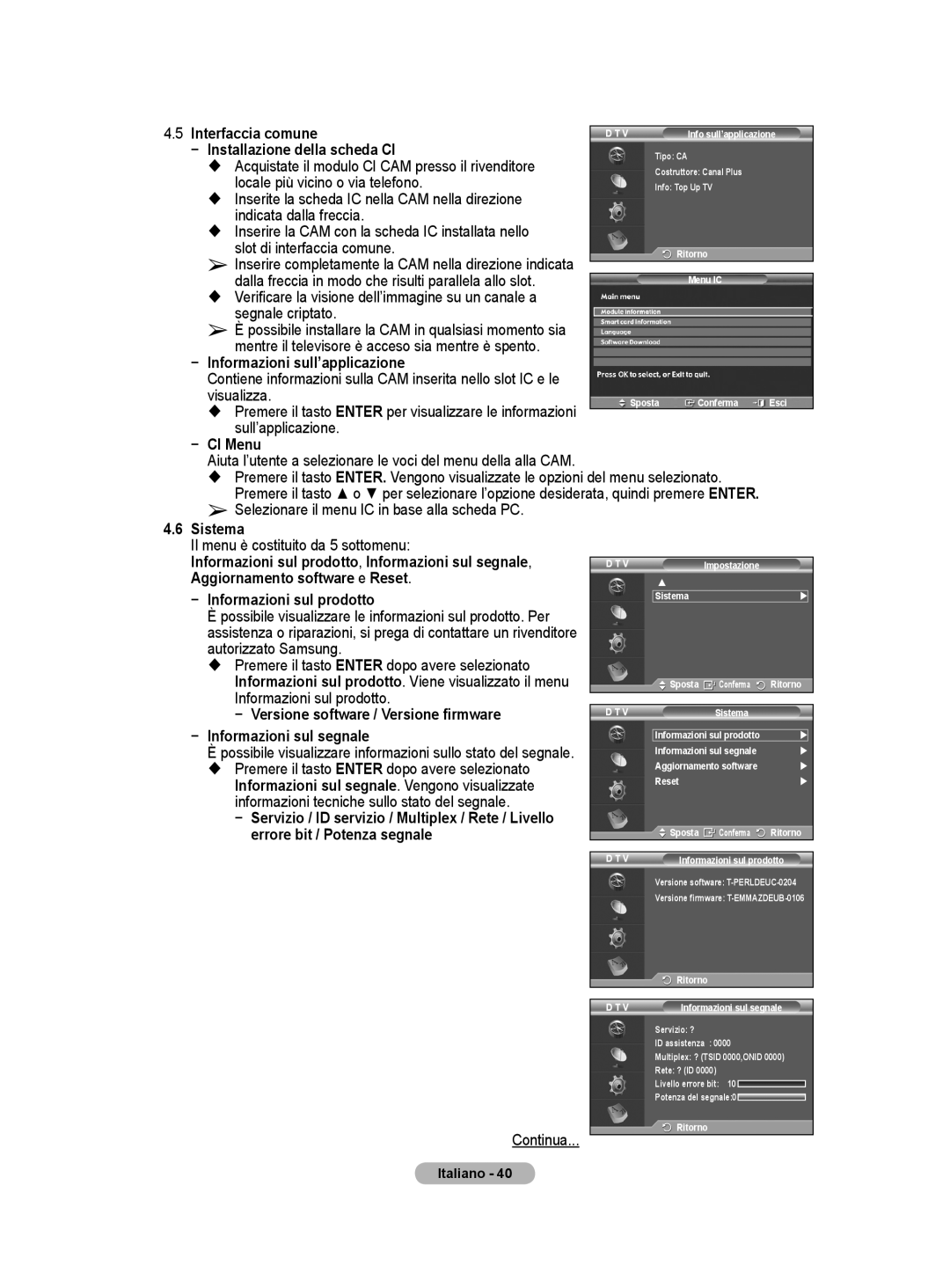 Samsung BN68-01416A-00 user manual Slot di interfaccia comune, Dalla freccia in modo che risulti parallela allo slot 