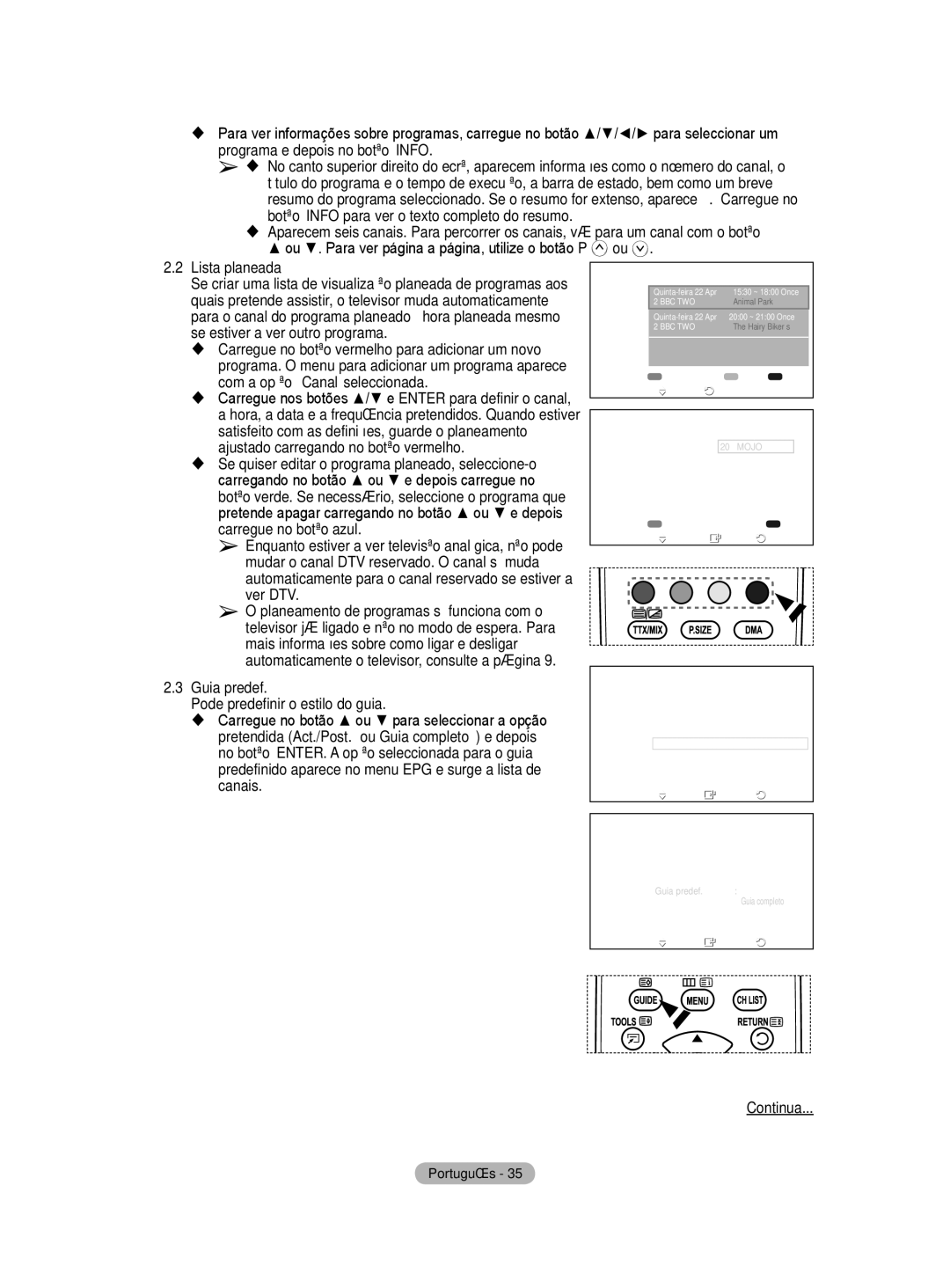 Samsung BN68-01416A-00 user manual Guia predef 