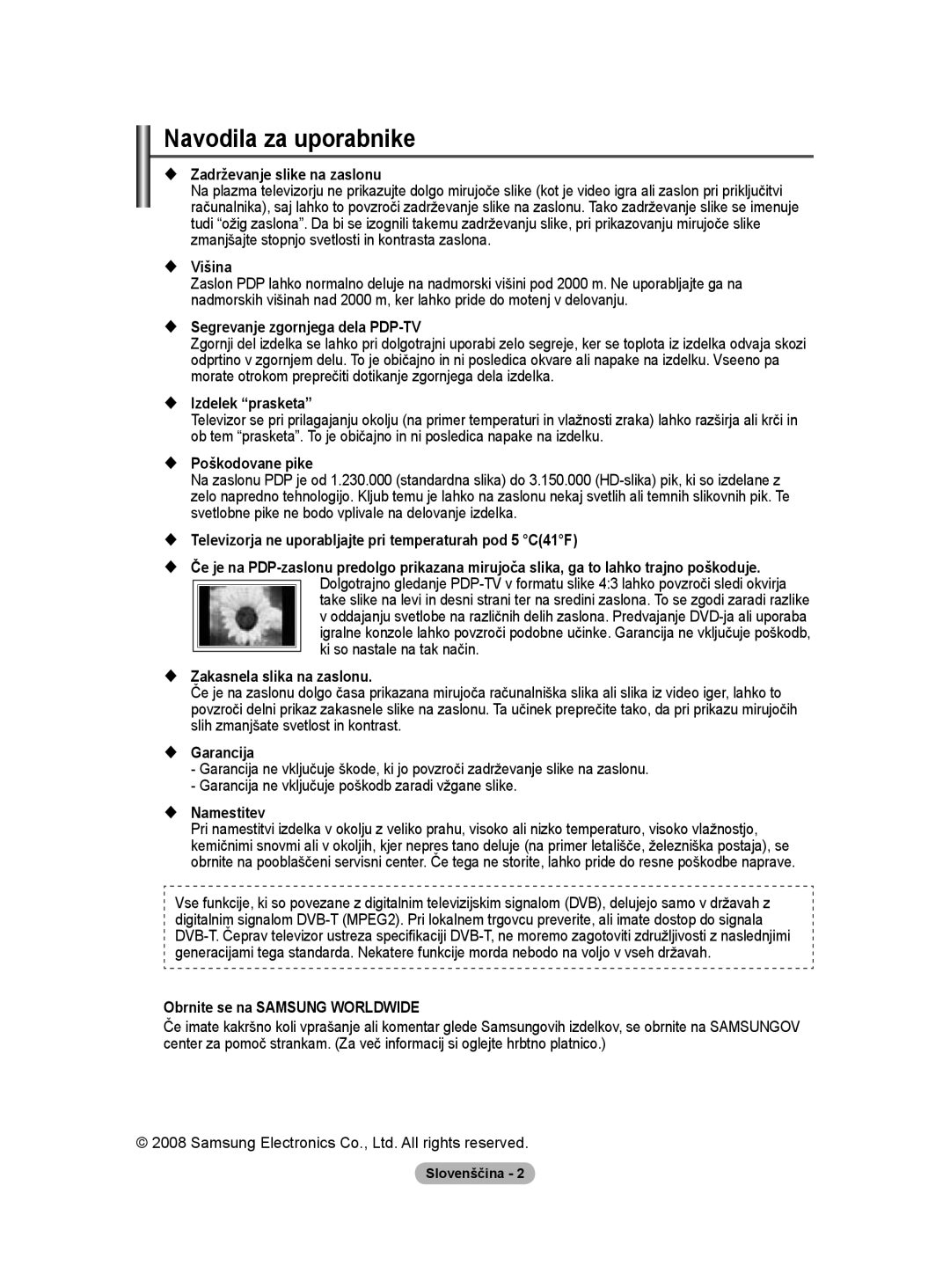 Samsung BN68-01416A-00 user manual Navodila za uporabnike 