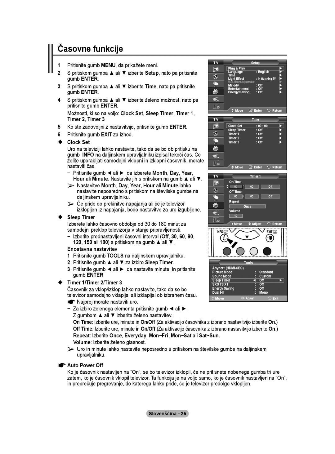 Samsung BN68-01416A-00 user manual Časovne funkcije 