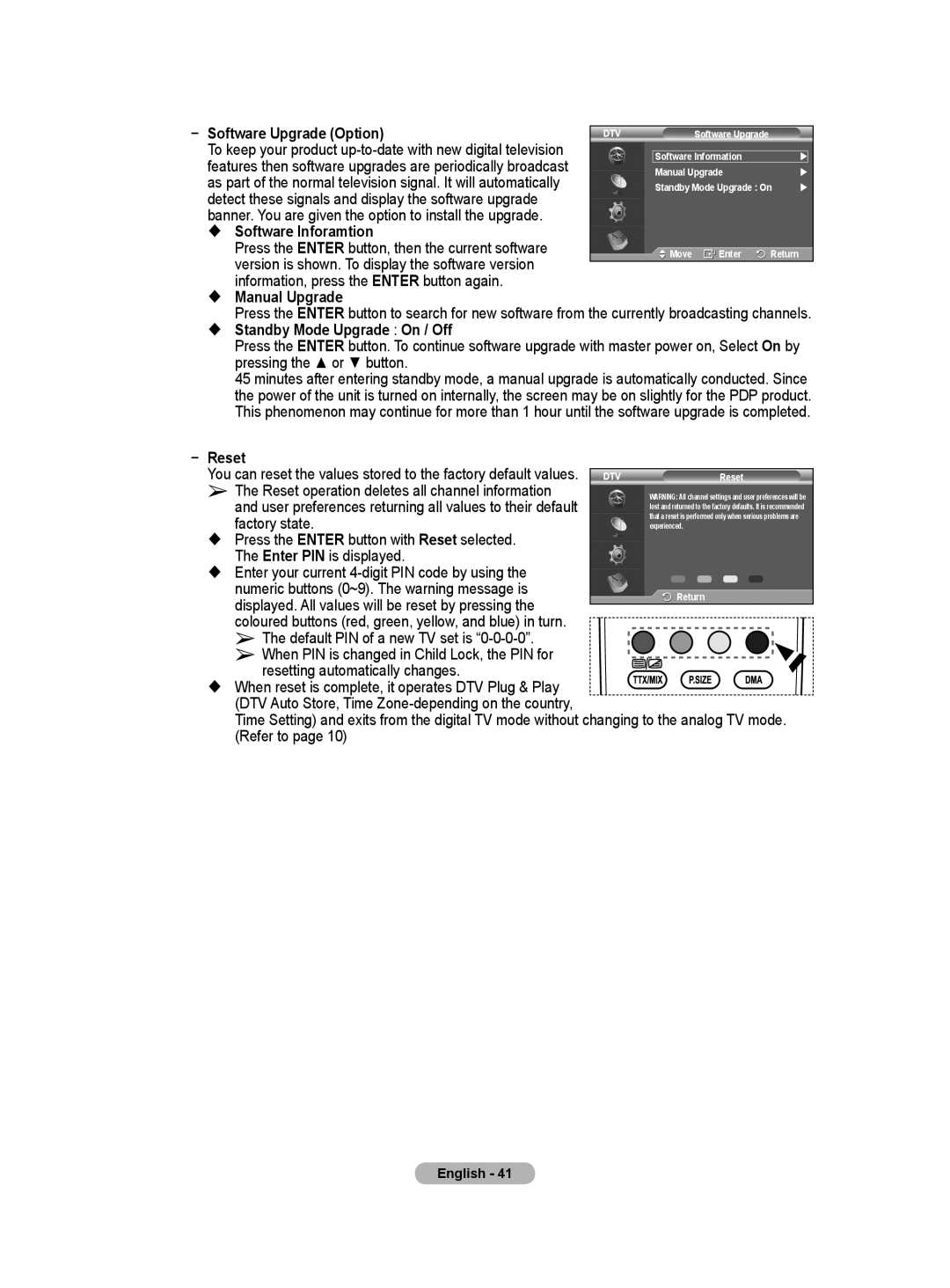 Samsung BN68-01416A-00 user manual Factory state 