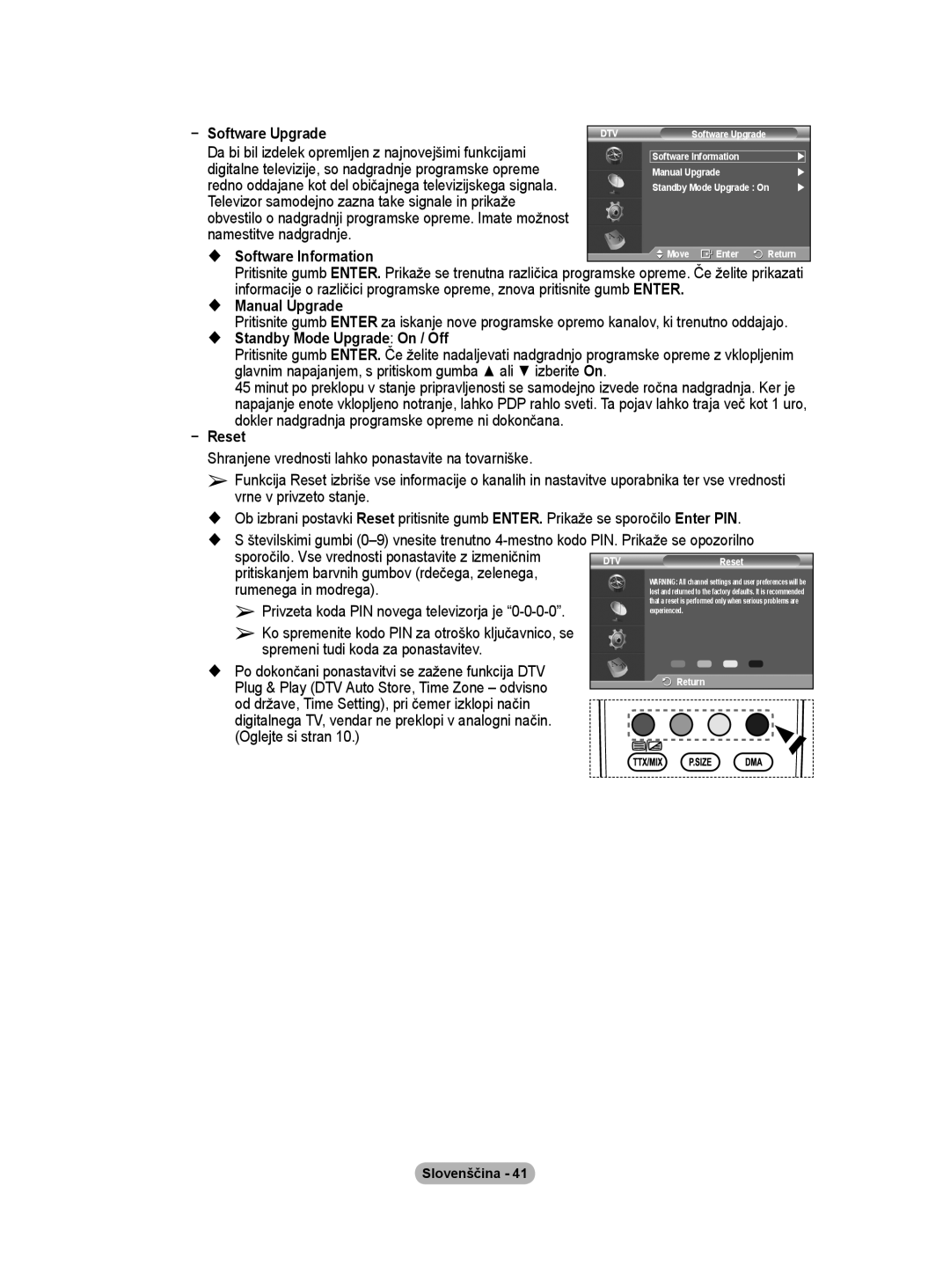 Samsung BN68-01416A-00 user manual Software Upgrade, Da bi bil izdelek opremljen z najnovejšimi funkcijami 