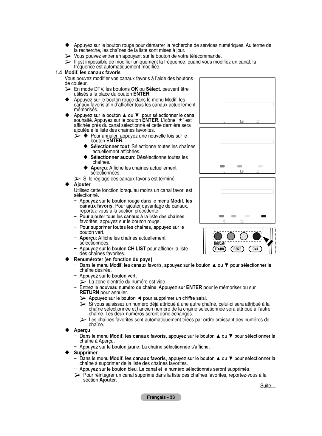 Samsung BN68-01416A-00 De couleur, Utilisés à la place du bouton Enter, Mémorisés, Actuellement affichées,  Ajouter 