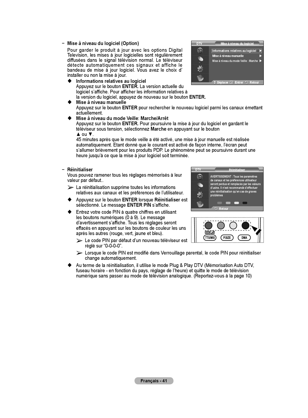 Samsung BN68-01416A-00 Mise à niveau du logiciel Option,  Informations relatives au logiciel,  Mise à niveau manuelle 