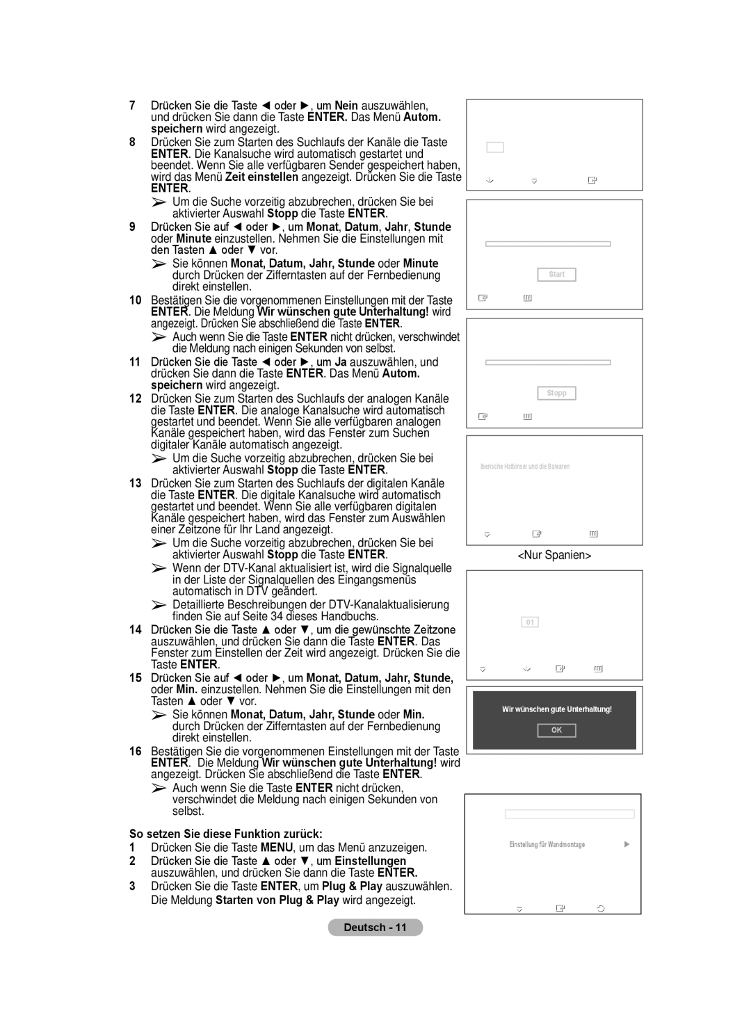 Samsung BN68-01422A-01 user manual So setzen Sie diese Funktion zurück, Drücken Sie die Taste MENU, um das Menü anzuzeigen 