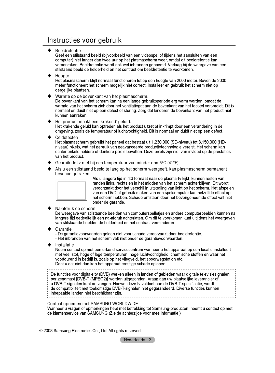 Samsung BN68-01422A-01 user manual Instructies voor gebruik 