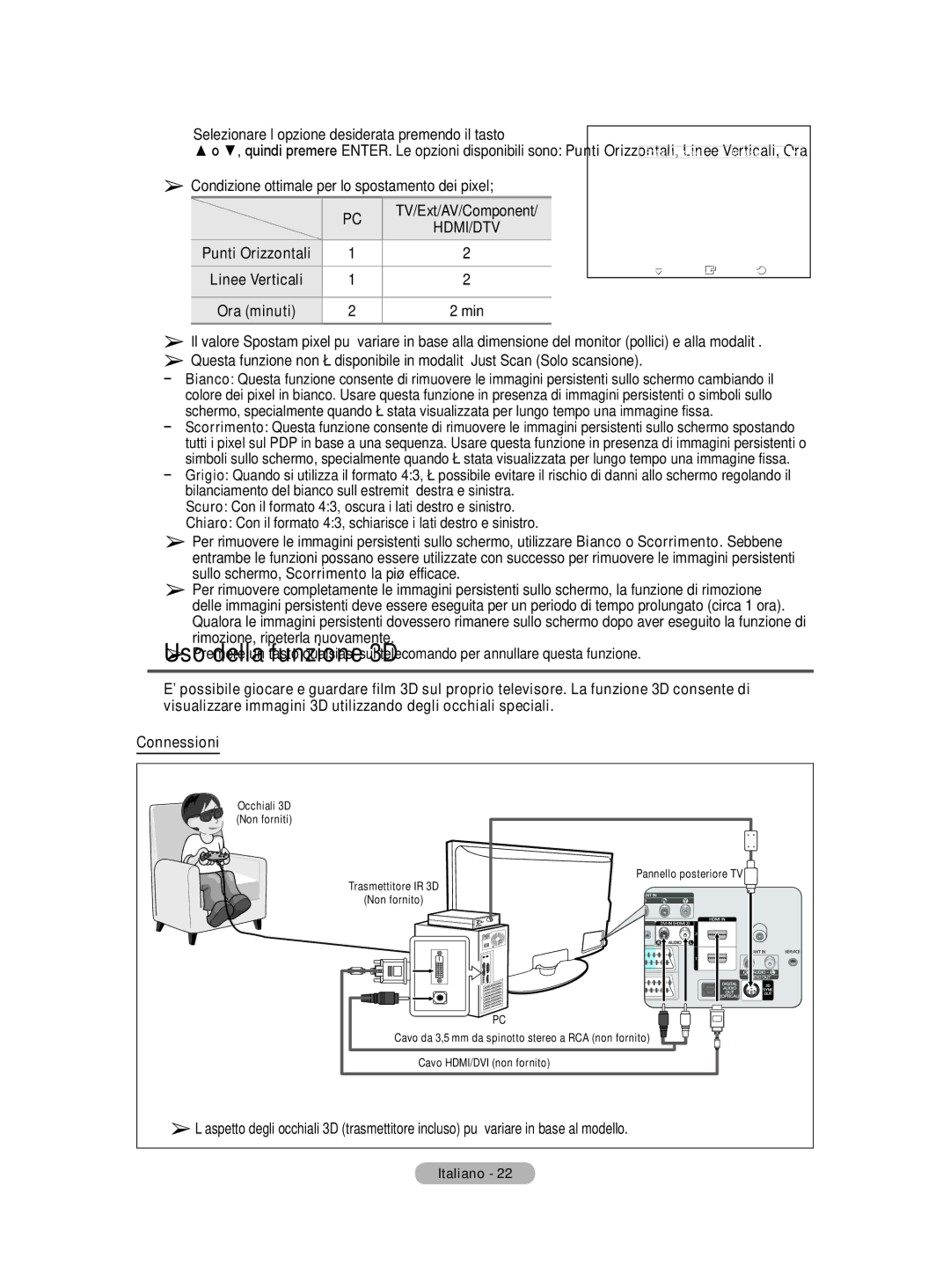 Samsung BN68-01422A-01 user manual Selezionare l’opzione desiderata premendo il tasto, Italiano  