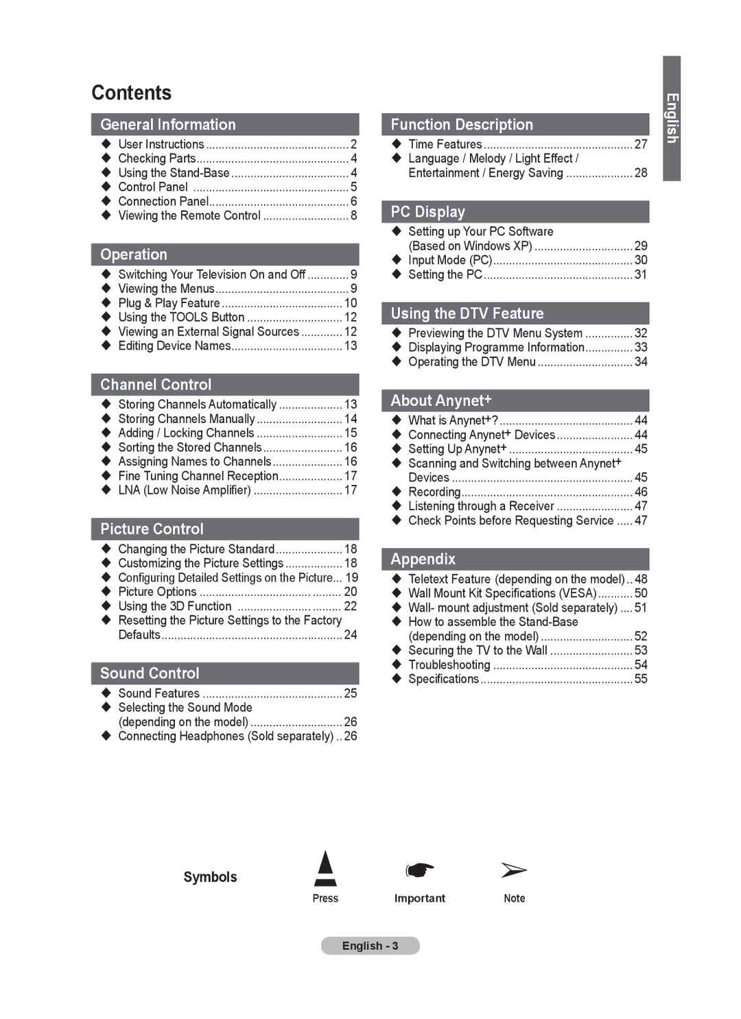 Samsung BN68-01422A-01 user manual Contents 