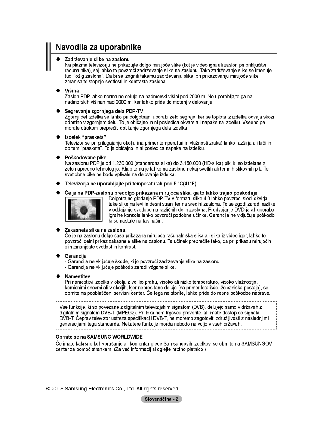 Samsung BN68-01422A-01 user manual Navodila za uporabnike 