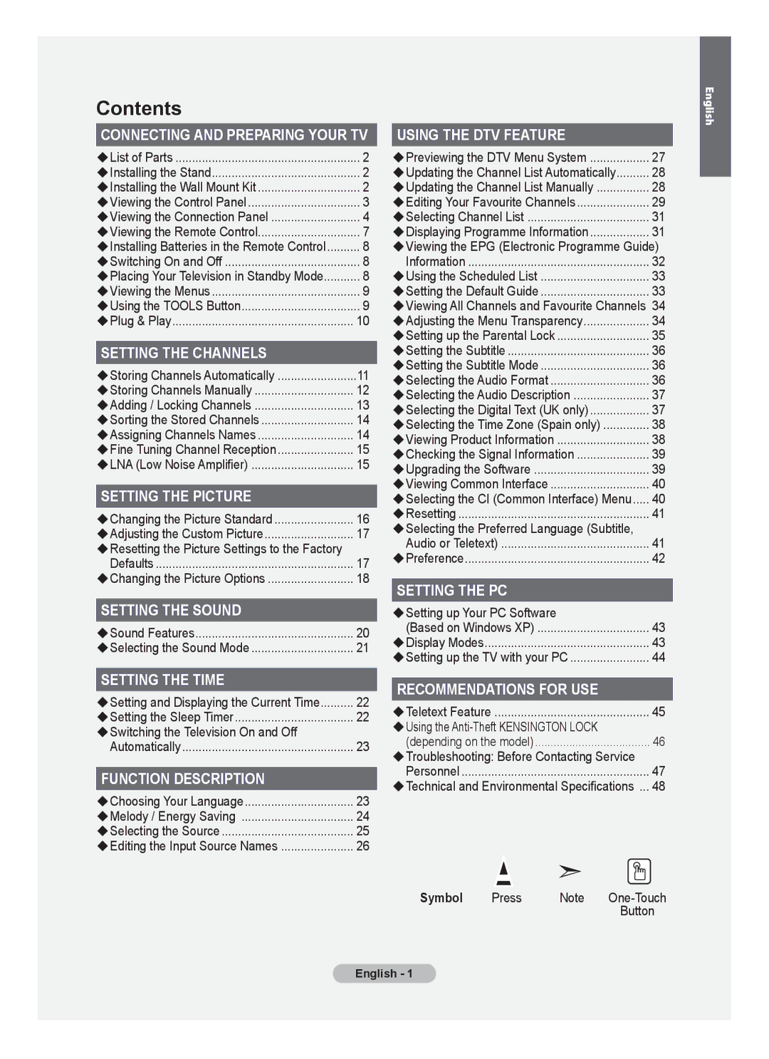 Samsung BN68-01517A-00 user manual Contents 