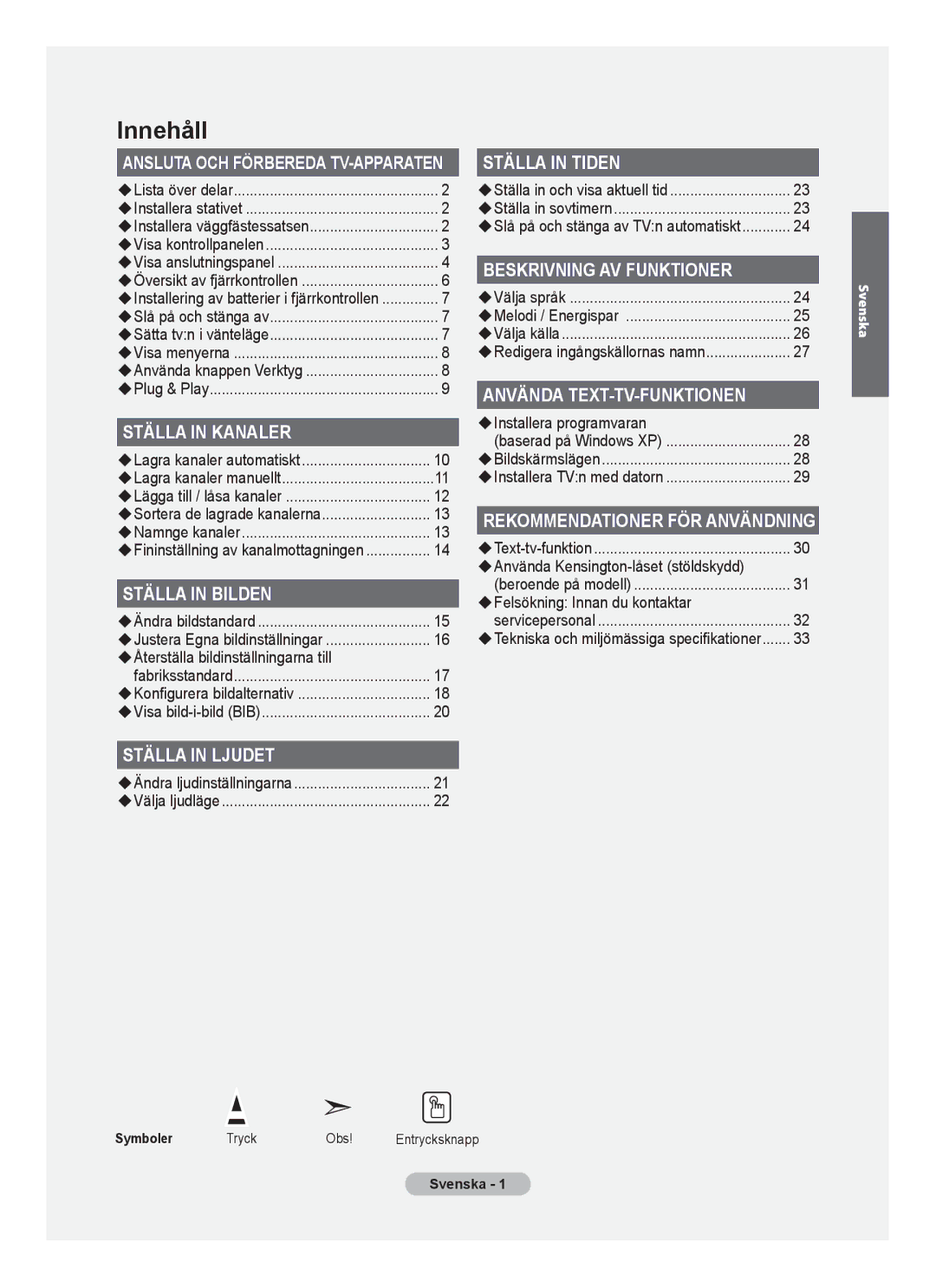 Samsung BN68-01518H-00 user manual Återställa bildinställningarna till, Installera programvaran 