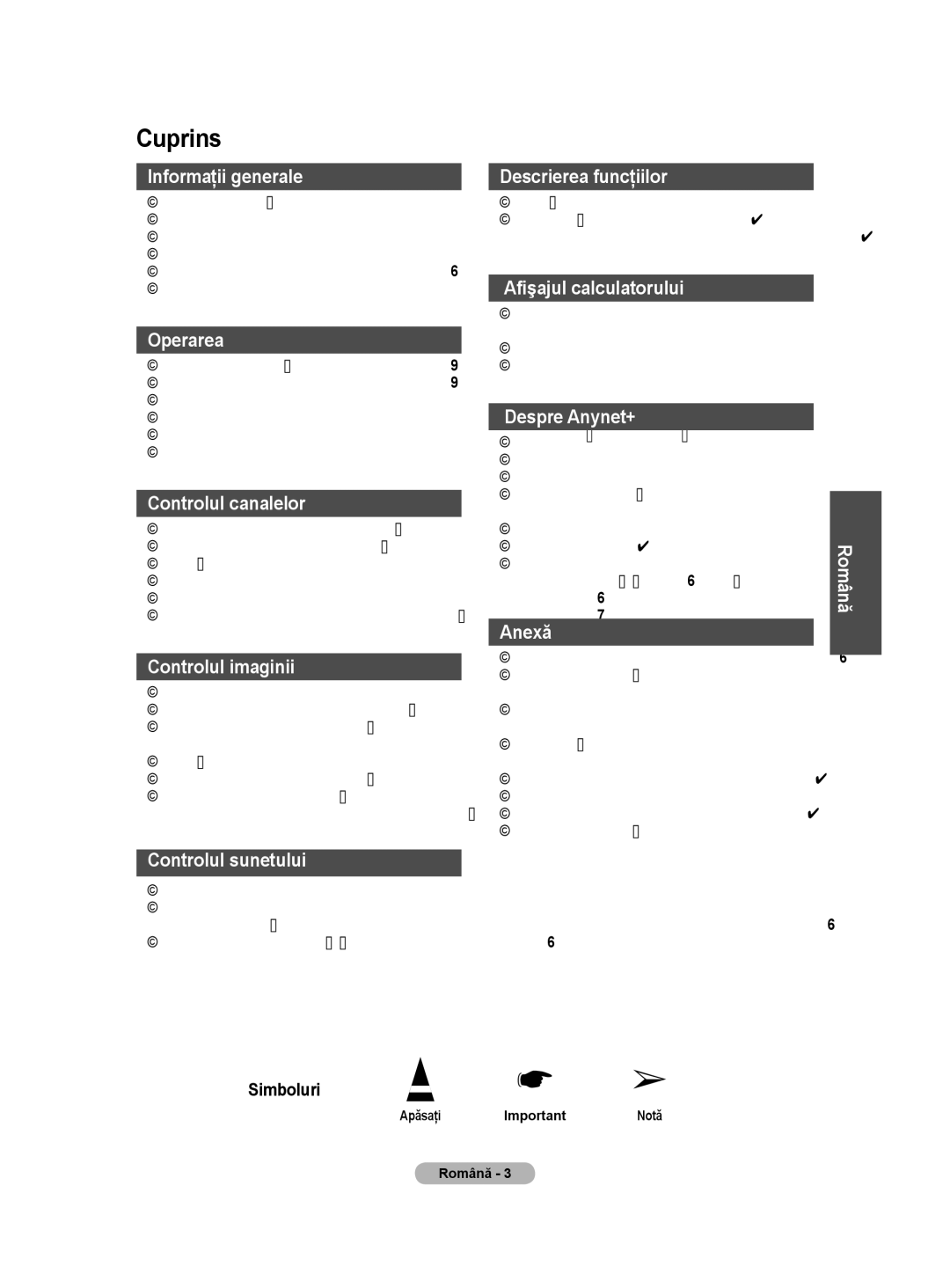 Samsung BN68-01528B-02 user manual Cuprins 