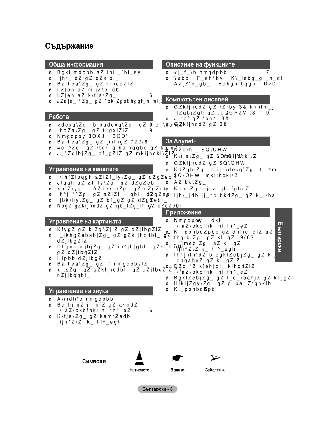 Samsung BN68-01528B-02 user manual Съдържание 