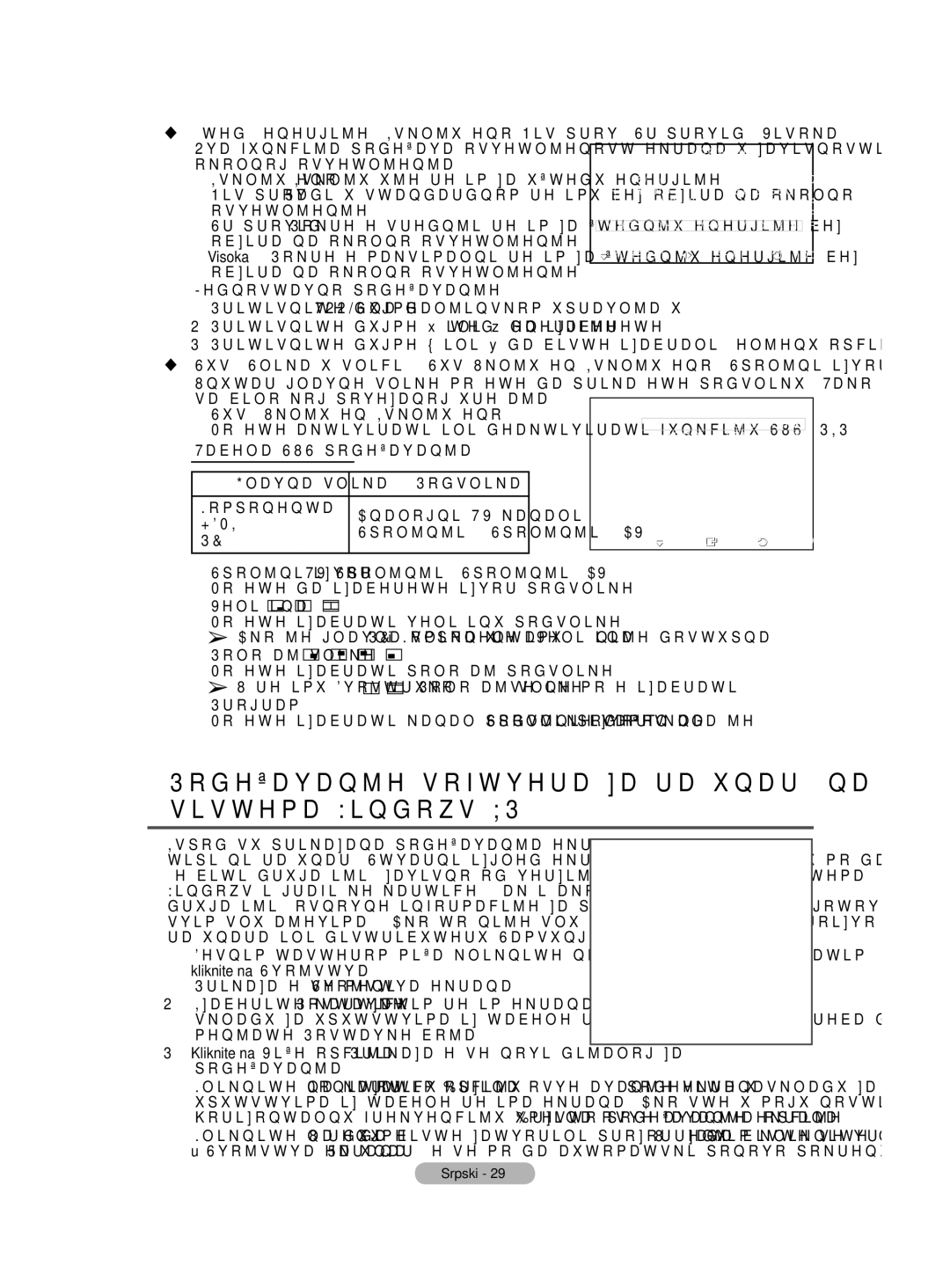 Samsung BN68-01528B-02 user manual Sa bilo kog povezanog uređaja − Sus Uključen/Isključeno 