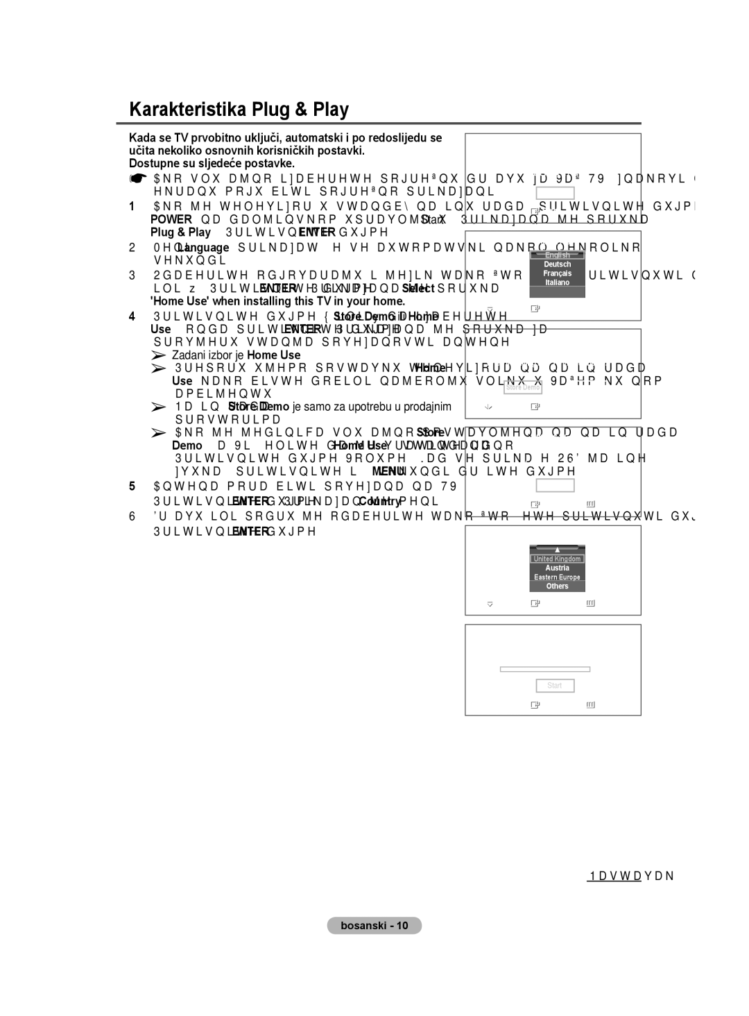 Samsung BN68-01528B-02 user manual Karakteristika Plug & Play, Dostupne su sljedeće postavke 