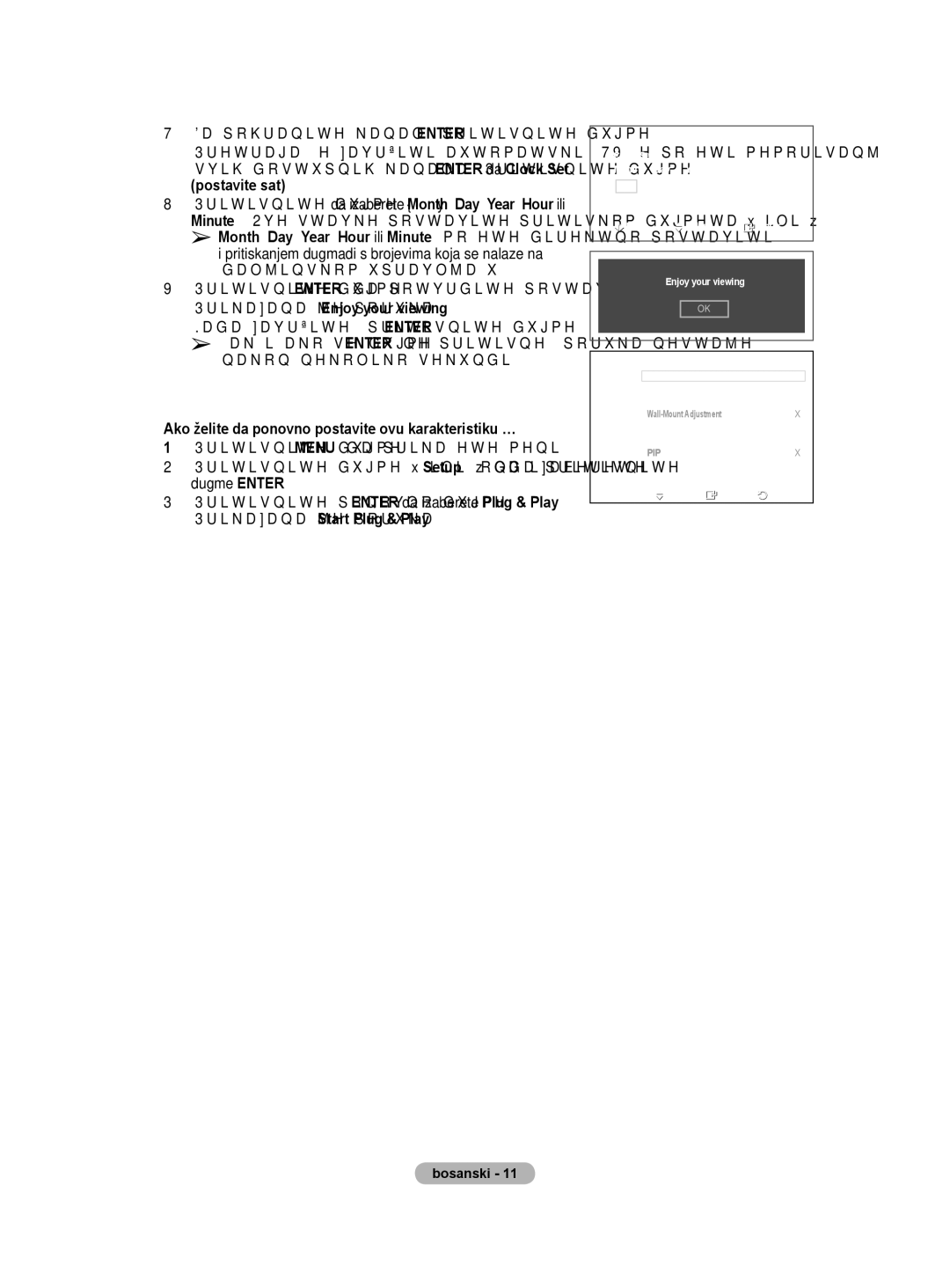 Samsung BN68-01528B-02 user manual Ako želite da ponovno postavite ovu karakteristiku … 