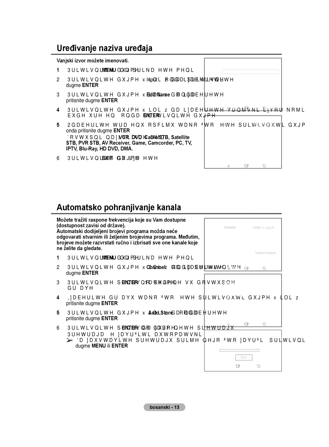 Samsung BN68-01528B-02 Automatsko pohranjivanje kanala, Vanjski izvor možete imenovati, Pritisnite dugme Exit da izađete 