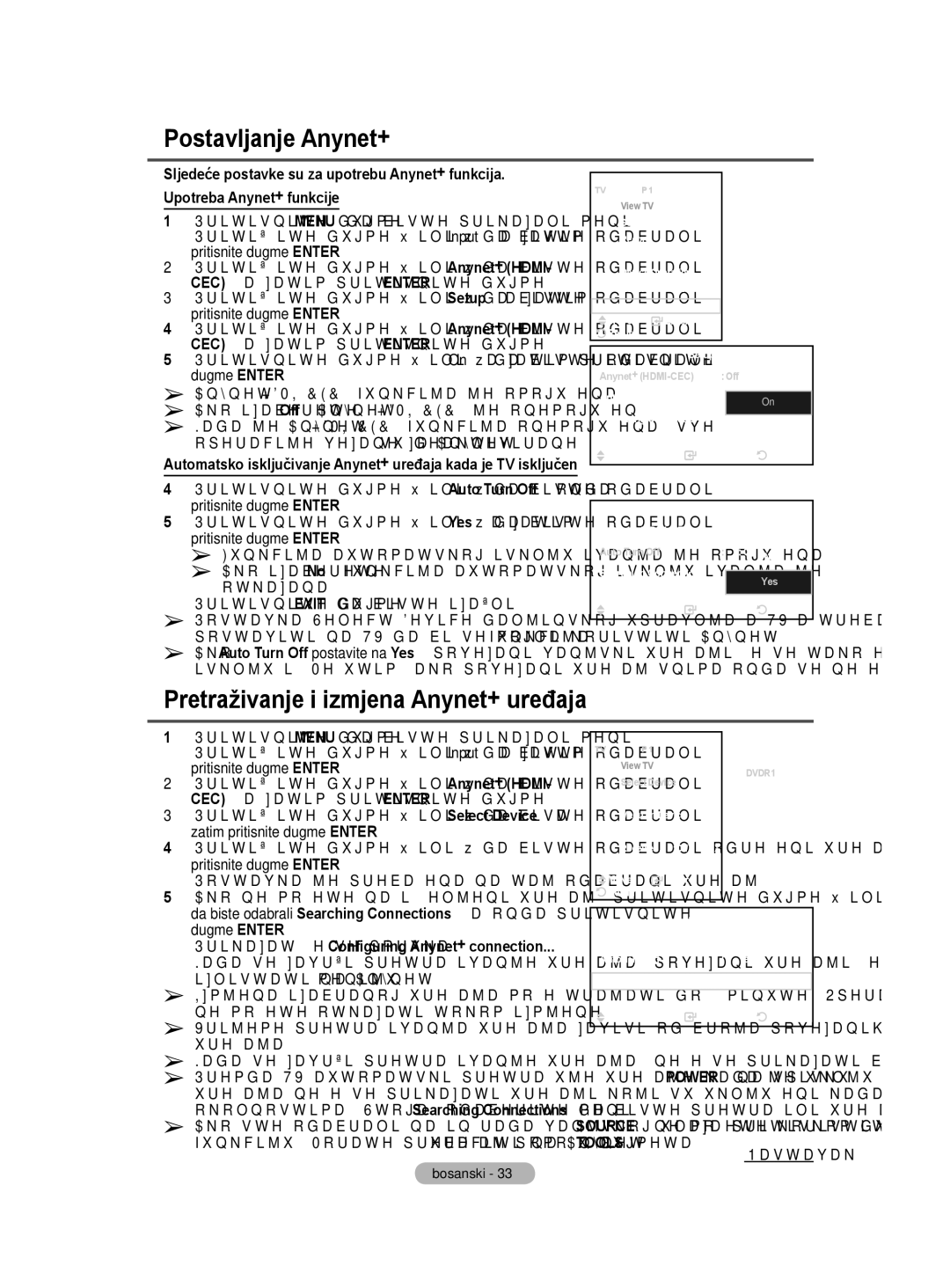 Samsung BN68-01528B-02 user manual Pretraživanje i izmjena Anynet+ uređaja, Upotreba Anynet+ funkcije 