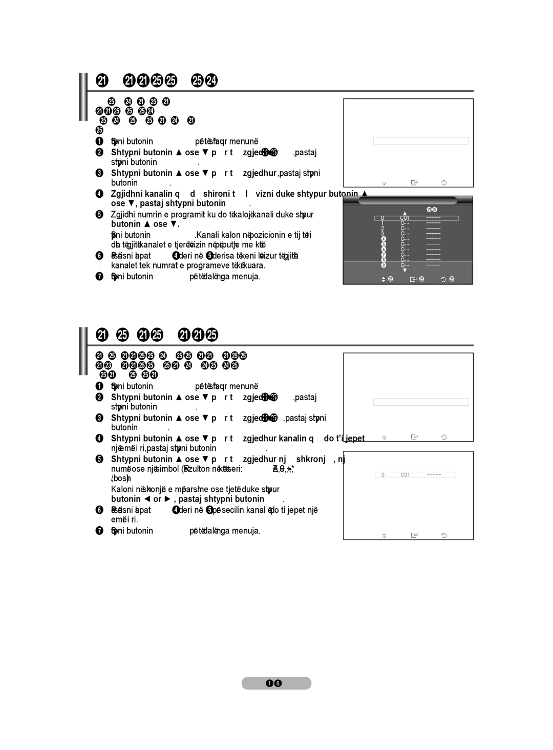 Samsung BN68-01528B-02 user manual Klasifikimi i Kanaleve të Vendosur, Dhënia e Emrave për Kanalet 